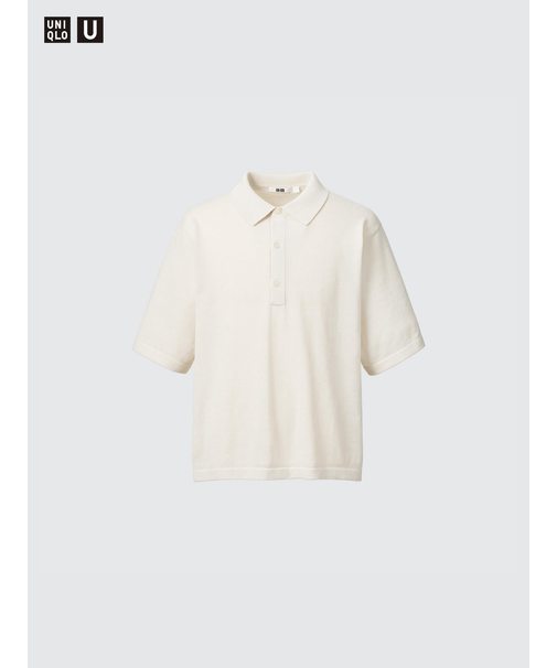 ニットポロシャツ