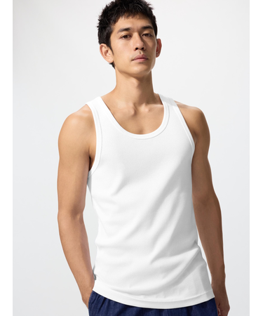 ドライカラーリブタンクトップ