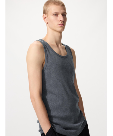 ドライカラーリブタンクトップ