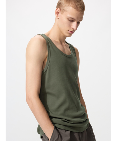 ドライカラーリブタンクトップ