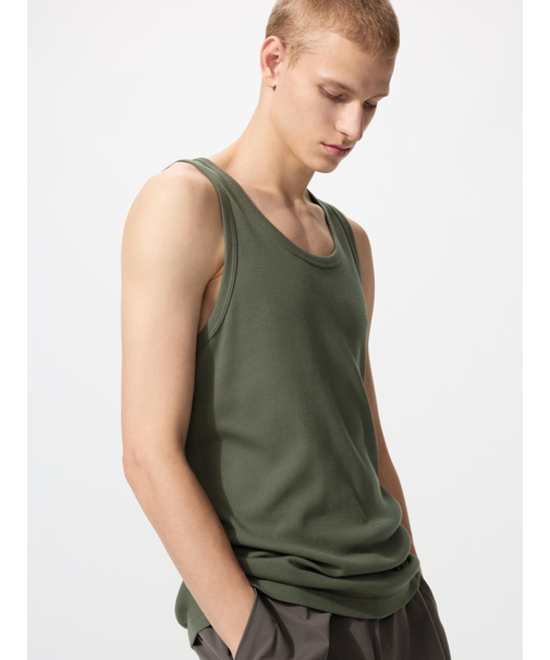 ドライカラーリブタンクトップ