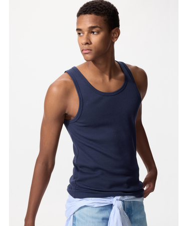 ドライカラーリブタンクトップ