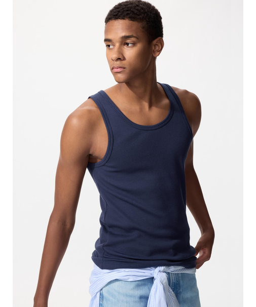 ドライカラーリブタンクトップ