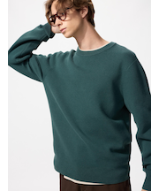 ウォッシャブルミラノリブクルーネックセーター