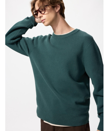 ウォッシャブルミラノリブクルーネックセーター