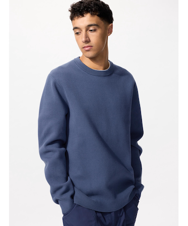 ウォッシャブルミラノリブクルーネックセーター