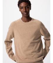 ラムクルーネックセーター