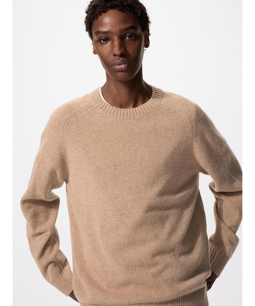 ラムクルーネックセーター