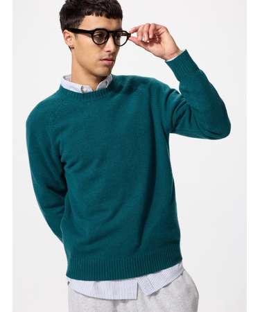 ラムクルーネックセーター