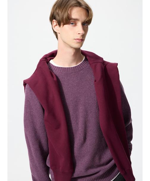 ラムクルーネックセーター