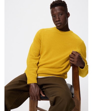 ラムクルーネックセーター