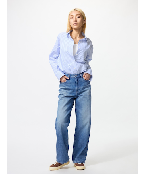 ワイドストレートジーンズ