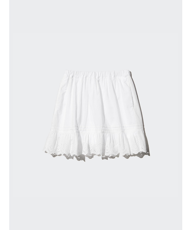 GIRLS エンブロイダリーミニスコート