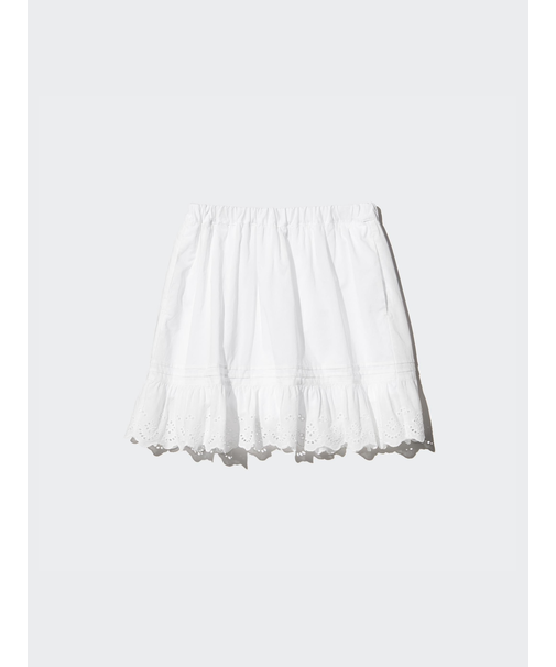 GIRLS エンブロイダリーミニスコート