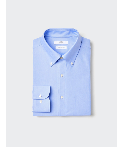 スーパーノンアイロンジャージースリムシャツ/ボタンダウン