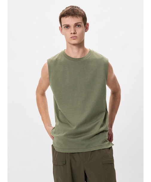 エアリズムコットンノースリーブTシャツ