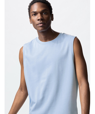 エアリズムコットンノースリーブTシャツ