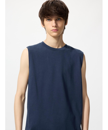 エアリズムコットンノースリーブTシャツ