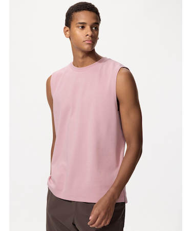 エアリズムコットンノースリーブTシャツ