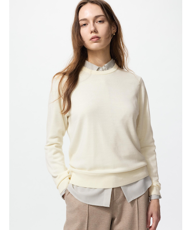 メリノクルーネックセーター