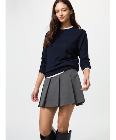 メリノクルーネックセーター