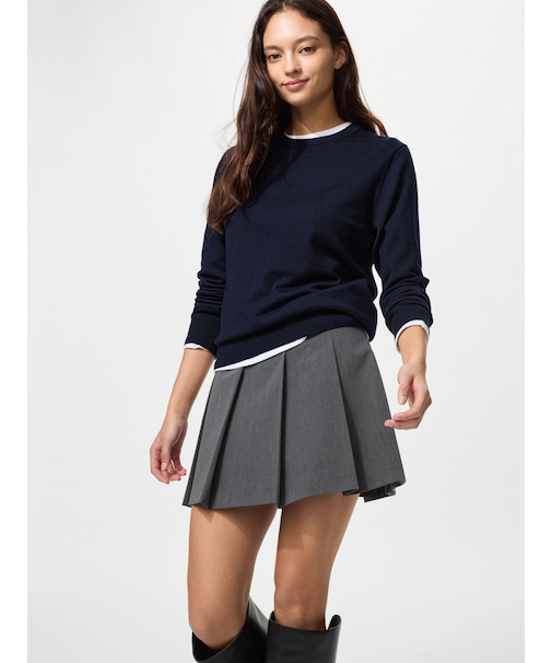 メリノクルーネックセーター