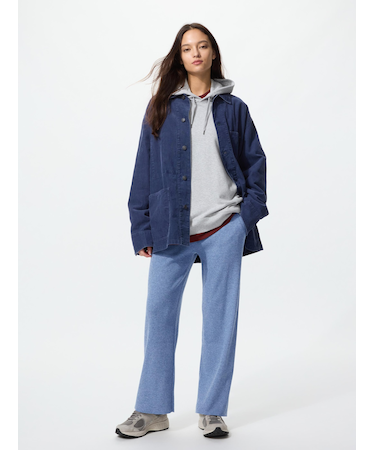 ウォッシャブルニットリブパンツ