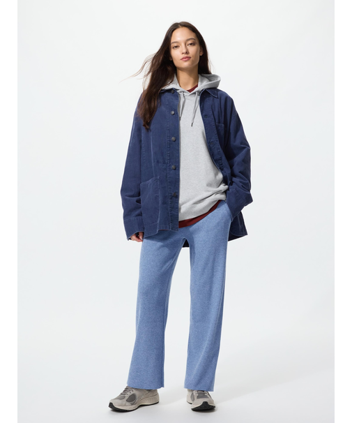 ウォッシャブルニットリブパンツ