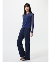 ウォッシャブルニットリブパンツ