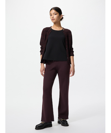 ウォッシャブルニットリブパンツ