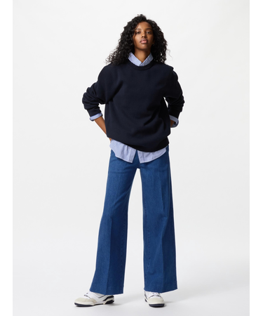 ワイドトラウザージーンズ/丈長め