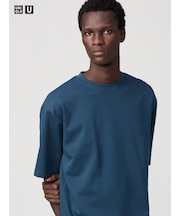 エアリズムコットンオーバーサイズTシャツ/5分袖