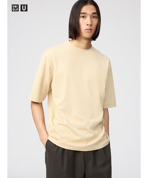 エアリズムコットンオーバーサイズTシャツ/5分袖