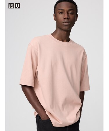 エアリズムコットンオーバーサイズTシャツ/5分袖