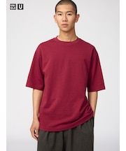 エアリズムコットンオーバーサイズTシャツ/5分袖