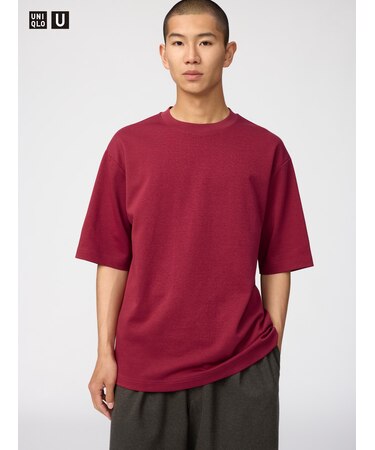 エアリズムコットンオーバーサイズTシャツ/5分袖