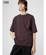 エアリズムコットンオーバーサイズTシャツ/5分袖