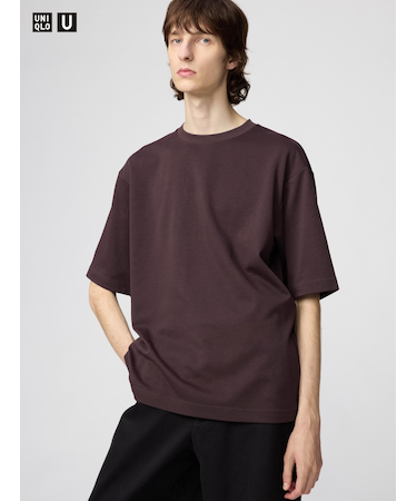 エアリズムコットンオーバーサイズTシャツ/5分袖