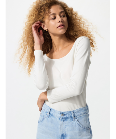 極暖ヒートテックコットンUネックT/8分袖