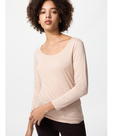 ヒートテックUネックT/8分袖