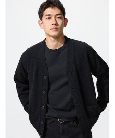 ラムVネックカーディガン