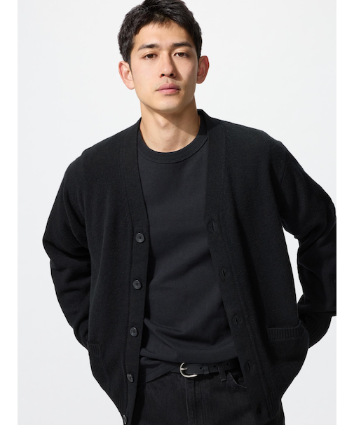 ラムVネックカーディガン