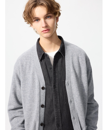 ラムVネックカーディガン