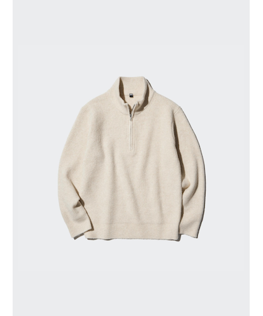 スフレヤーンハーフジップセーター