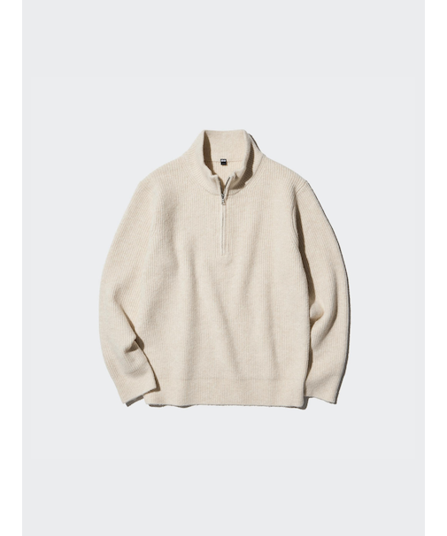 スフレヤーンハーフジップセーター