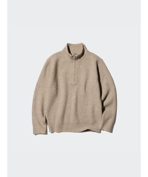 スフレヤーンハーフジップセーター