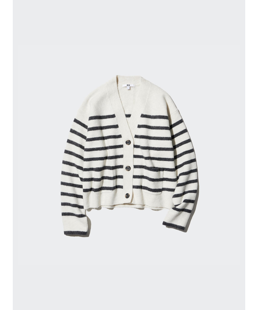 スフレヤーンVネックショートカーディガン