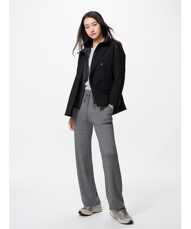 ウォッシャブルニットリブパンツ/丈長め