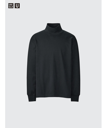 ブラッシュドモックネックTシャツ