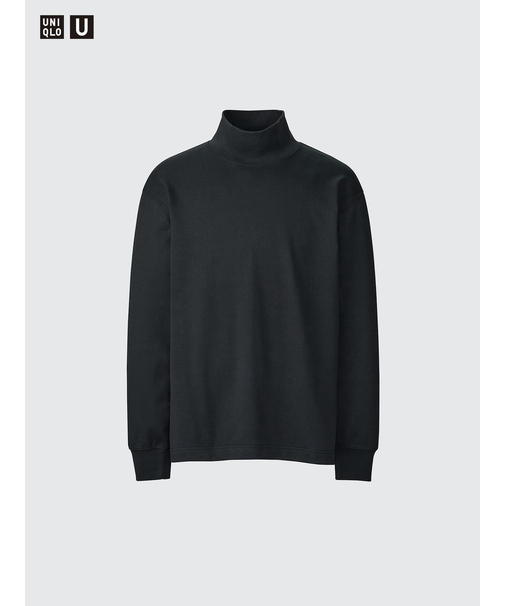 ブラッシュドモックネックTシャツ